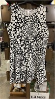 Lascana Venus Black/ White Sleeveless Dress New Si