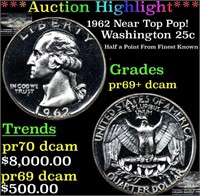 Proof ***Auction Highlight*** 1962 Washington Quar