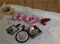 1950'S POTTERY, TRIVETS, ETC.