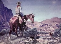 Tom Lea ' And There He Was' Durango Cowboy Print