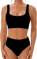 SZ 2XL High Waisted Two Piece Swimsuits