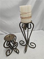10.5" & 6.5" PEDESTAL CANDLE HOLDERS WITH ONE