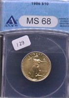 1986 ANAX MS68 10 $ GOLD EAGLE