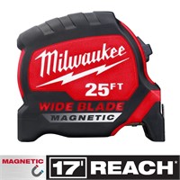 $30  25 ft. Magnetic Tape Measure with 17 ft. Reac