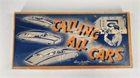 ANTIQUE CALLING ALL CARS BOARD GAME