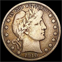 1910-S Barber Half Dollar LIGHTLY CIRCULATED