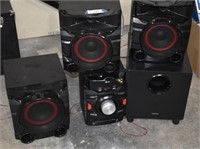 LG 700W Stereo, 3 Speakers and Onkyo Subwoofer