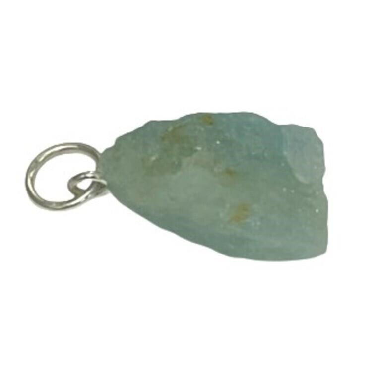 Natural  Aquamarine Raw Pendant