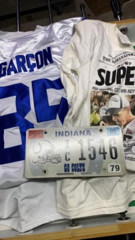 Colts IN license plate, Super Bowl Garçon jersey,