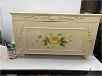 Painted wooden chest