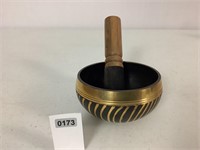 BRASS/BLACK HIMALAYAN SINGING BOWL SET