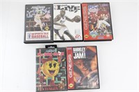 (5) Sega Genesis Game Lot with Cases