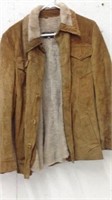 genuine leather coat with warm lining size 40