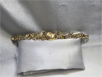 14K Gold Noah's Ark Link Bracelet