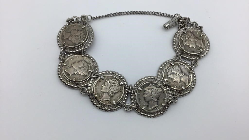 1939 mercury dimes bracelet
