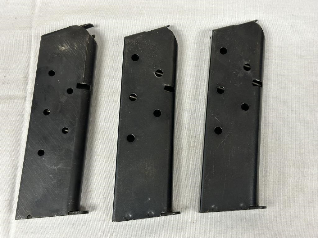 3 1911 Pistol Magazines - 2 Are Colt Marked