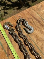 12 ft logging chain0- hooks on both ends