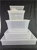 Group of 5 Totes with Lids