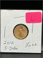 2012 $5 gold coin