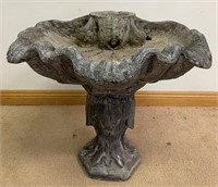 SUBSTANTIAL CEMENT BIRD BATH - FOUNTAIN MOUNT