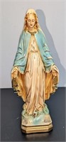 Vintage Blessed Mary Statue Ceramic