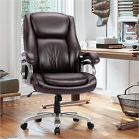 COLAMY Big and Tall Office Chair, Brown