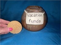 VACATION FUNDS JAR w/Lid