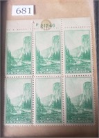 Framed Vintage 1934 Yosemite 1 Cent Stamps!