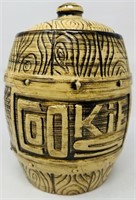 Monmouth Pottery Barrel Cookie Jar