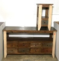 International Furniture Distressed Console Table &