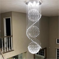 SEFINN FOUR 79-in Crystal Chandelier for High Ceil