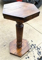 oak pedestal plant stand 12 x24