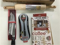 Rolling Pin, Knife, Coffee Mat & Tea Infuser