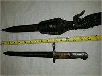 Bayonet, blade is approximately 9 1/2 inches