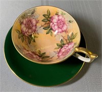 Aynsley Pink Rose cup and saucer, Tasse et