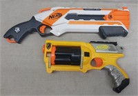 C12) 2 Nerf Dart Guns N-Strike Maverick & Roughcut