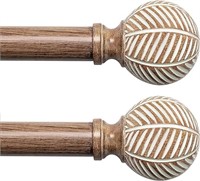 Wood Curtain Rods for Windows: 1 Inch Diameter