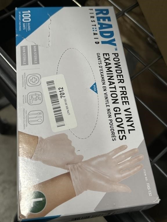 Ready First Aid - Disposable Vinyl Gloves,