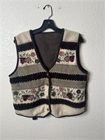 Vintage Patchwork Corduroy Embellished Vest
