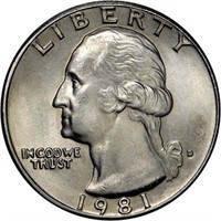 USA ¼ dollar, 1981 Washington Quarter