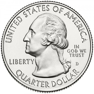 USA ¼ dollar, 2015 Blue Ridge Parkway