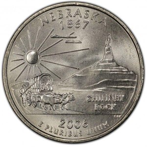 USA ¼ dollar, 2006 Nebraska State Quarter