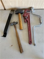 Large Wrench, Hammer, Small Crowbar
