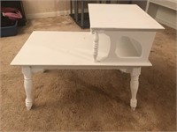 Painted White End Table