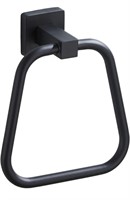 ( New / Packed ) Matte Black Towel Ring for
