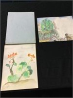 Katherine Langley Sketchbook w/ Watercolors