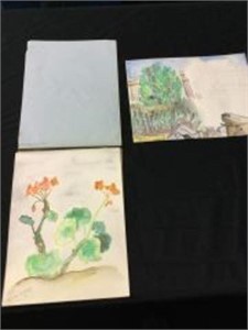 Katherine Langley Sketchbook w/ Watercolors