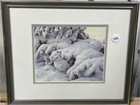 Framed Michael Dumas Print of Rabbit