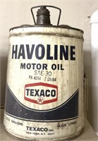 Havoline motor oil Texaco can