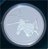 Canadian Mint Silver Calgary 1986 Winter Olympics